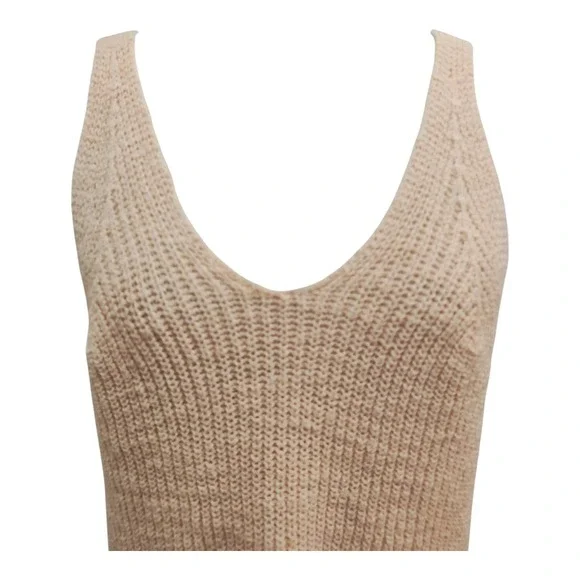 Madewell Monterey Sweater Tank Top Peach Pink Slouchy Knit Cotton Blend Size XL - Picture 5 of 9